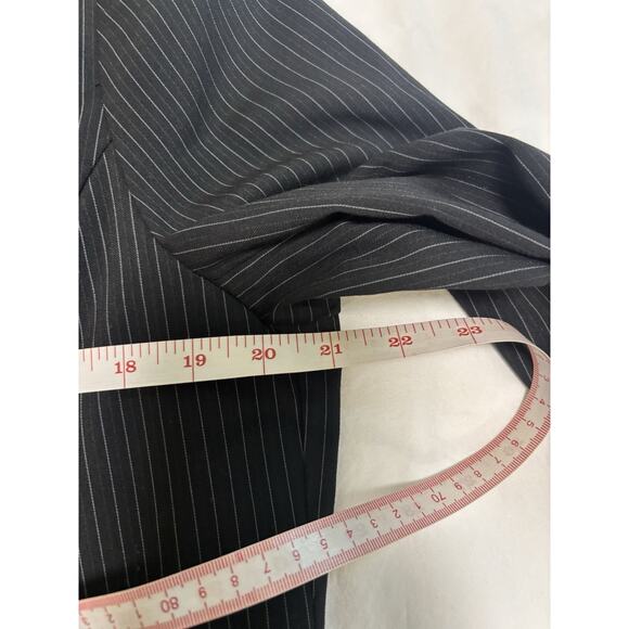 Lane Bryant Womens Plus Size 14/16W Navy Blue Pinstripe Blazer Two Button Preppy - Picture 5 of 6